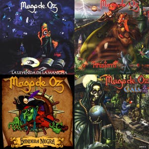 Mago de Oz, rata blanca, angeles del infierno y Medina azahara — cover art