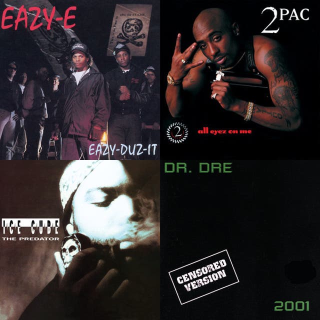 90s rap (clean) - 2pac, Biggie, Eazy-E, Eminem, Ice Cube, Dr Dre cover