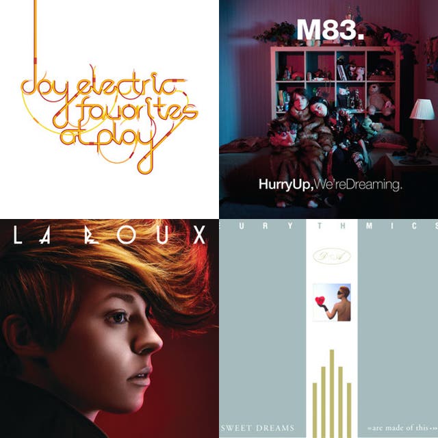 synthpop x synthwave fusion Spotify playlist cover art